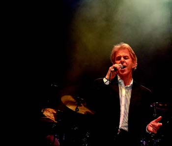 On stage with The Hollies in Birmingham - photo by Helen