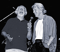Carl with Brian Matthew, Brighton, August 2000 - Photo by Helen