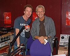 Carl with Gary Crowley in the studio - photo by Helen Macdonald