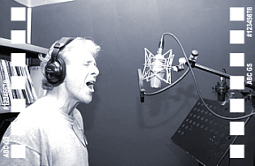 Carl recording "Soldier" Photo by Arnim Kilgus